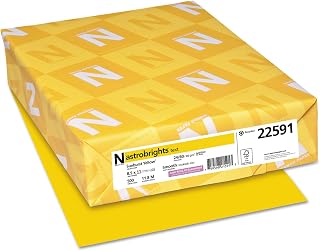 Astrobrights Colored Paper, 24lb, 8 1/2 X 11, Sunburst Yellow, 500 Sheets/ream