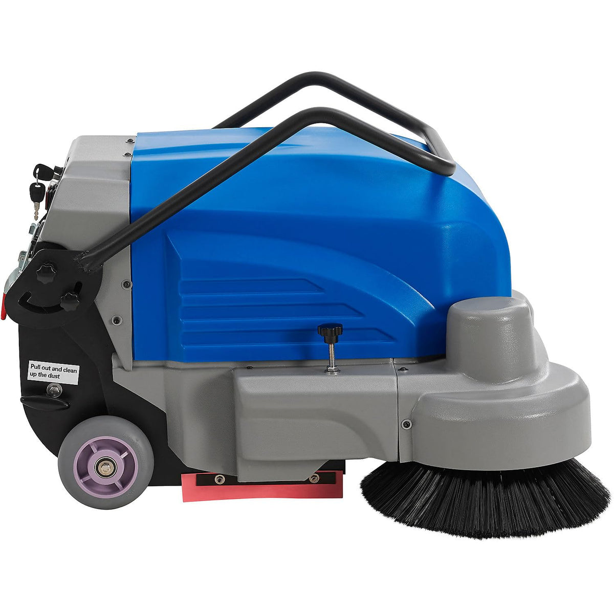 Auto Walk-Behind Sweeper by Global Industrial – Metal/Plastic, Blue/Gray