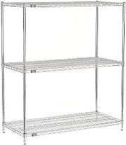 Global Industrial 3 Shelf, Chrome Wire Shelving Unit, Starter, 72" W x 18" D x 54" H