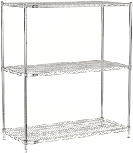 Global Industrial 3 Shelf, Chrome Wire Shelving Unit, Starter, 72" W x 18" D x 54" H