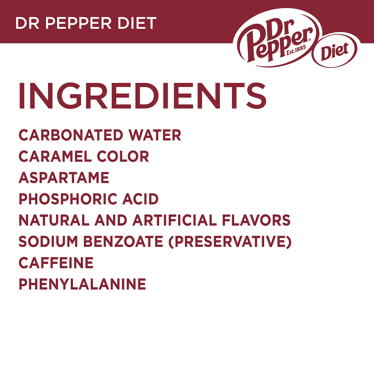 Diet Soda by Dr Pepper – 7.5 Fl Oz (Pack of 10), Rich Brown, Pack of 10