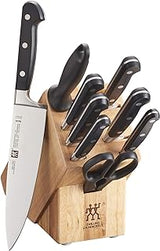 ZWILLING Professional S 10-Piece Razor-Sharp German Block Knife Set, Made in Company-Owned German Factory with Special Formula Steel perfected for almost 300 Years, Dishwasher Safe