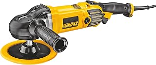 DEWALT Buffer Polisher, 7-in-9-in, 12 amp, Variable Speed Dial 0-3,500 RPM’s, Soft Start Corded Car Buffer (DWP849X)
