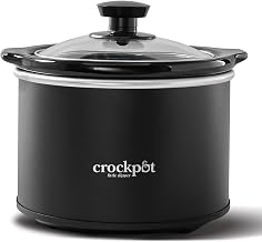 Crock-Pot 1.5-Quart Slow Cooker, Personal-Size Slow Cooker for Dips, Sauces, Appetizers, & Meals, Removable Dishwasher-Safe Stoneware, Black