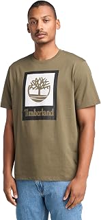 Timberland Men's Square Stack Logo Short Sleeve T-Shirt