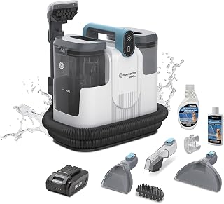 Vacmaster 600 Series Cordless Portable Carpet & Upholstery Cleaner Machine | 16Kpa Power Suction, with Hose Cleaning Tool and Versatile Tools for Pets, Area Rugs & Couches – DSCC2401 0101