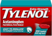 Tylenol Extra Strength Easy to Swallow Acetaminophen Caplets, 100 ct