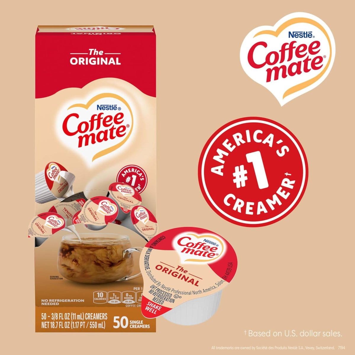 Coffee Mate Original / 18.75 Fl Oz (Pack of 2) / 2 Coffee Creamers