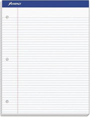 Ampad Dual Pad,100 Sheet - 15lb - 8.5" x 11.75" - 100 / Pad - White Media