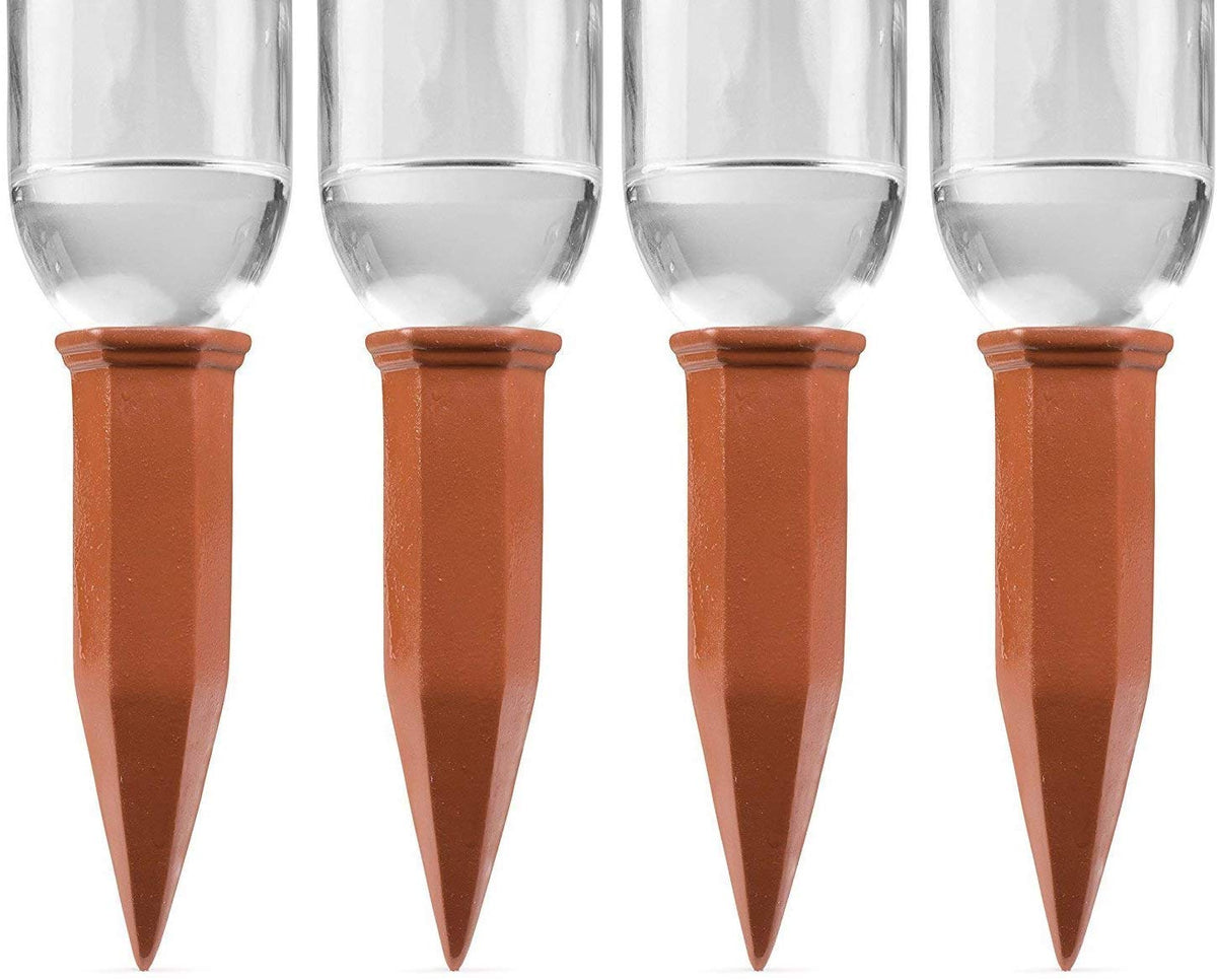Modern Innovations 4 Pack / Terracotta / Tube Self-Watering Stakes