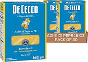 De Cecco Acini Di Pepe No. 78 Pasta, 16 Oz (Pack of 20) | Authentic, Slow Dried, Made with Semolina and Durum Wheat, Versatile Pasta for Sauces & Recipes, Made in Italy