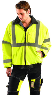 LUX- Value Bomber Jacket by OccuNomix – X-Large, Polyester, Yellow, Model ETJBJ-YXL