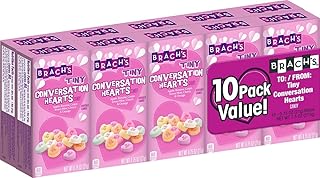 Brach's Valentine's Day Tiny Conversation Hearts Classroom Exchange Boxes 1oz (Pack of 10)