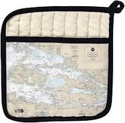 Betsy Drake PT795 St Lawrence River - Grindstone Island to Club Island NY Nautical Map Pot Holder