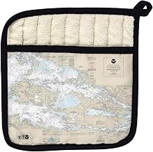 Betsy Drake PT795 St Lawrence River - Grindstone Island to Club Island NY Nautical Map Pot Holder