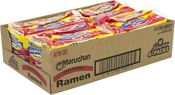 Maruchan Ramen Noodle Soup Beef Flavor 6 pack/ 18 oz. package -- 4 per case