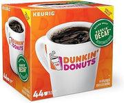 Dunkin' Donuts Decaf Keurig® Single-Serve K-Cup® Pods, Medium Roast, Box of 44 K-Cup® Pods
