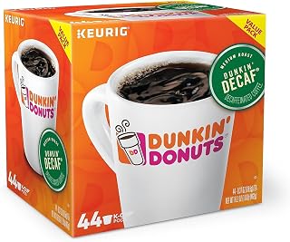 Dunkin' Donuts Decaf Keurig® Single-Serve K-Cup® Pods, Medium Roast, Box of 44 K-Cup® Pods