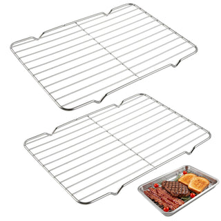 OGNWFUNK Roasting Rack Set, Stainless Steel Wire, 2 Pack