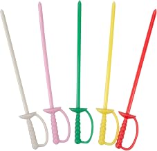 Royal Paper RP147 3 1/4" Plastic Sword Colored Food Pick - 1000/Box