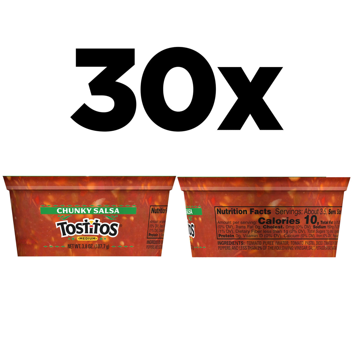 Medium Chunky Salsa to Go by Tostitos – 30 Count (Pack of 1), Pack of 30, Model ZZDF553006 PALLET ONLY CASE(30) 2ND