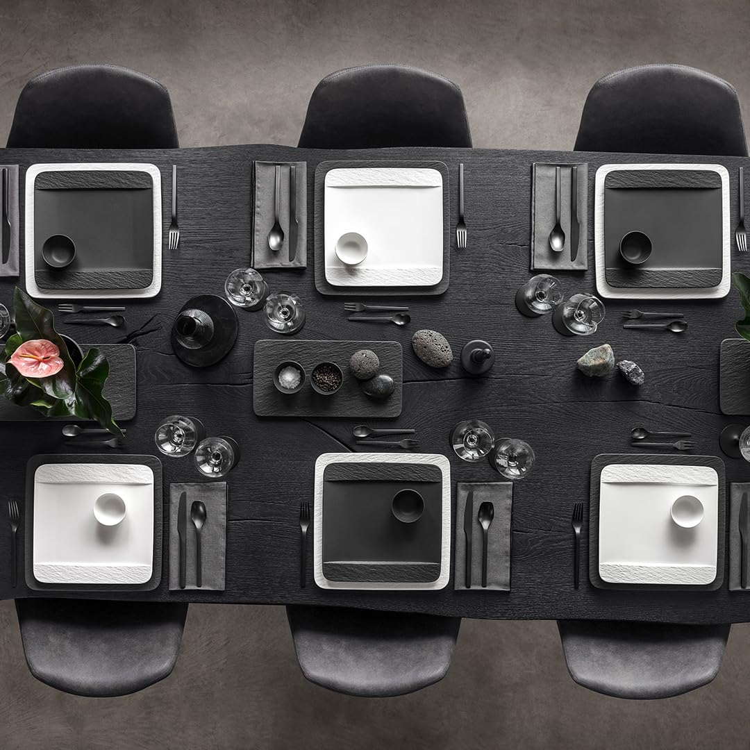 Manufacture Rock by Villeroy & Boch – 8X8X4CM, 105 milliliters, Porcelain, Black, Model 10-4239-3932