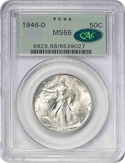 1946 D Walking Liberty Half, CAC Verified PCGS MS66