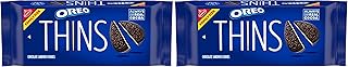 Oreo Thins Chocolate Sandwich Cookies, Family Size, 11.78 oz (Pack of 2)