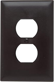 Legrand Pass & Seymour TPJ8 Trademaster Jumbo Oversized Unbreakable Nylon Wall Plate, 1 Gang, One Duplex Outlet Cover, Brown (1 Count)
