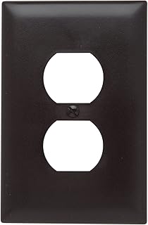 Legrand Pass & Seymour TPJ8 Trademaster Jumbo Oversized Unbreakable Nylon Wall Plate, 1 Gang, One Duplex Outlet Cover, Brown (1 Count)