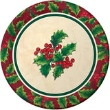 Creative Converting 8 Count Sturdy Style Paper Dessert Plates, 7", Boughs Of Holly