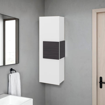 13" Elliott Medicine 38" H Single Door Cabinet by DEPOT E-SHOP – Engineered Wood, White, Model DE-MBW13345