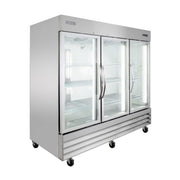 80 4/5" Three Section Reach In Refrigerator by MOTAK – 83.46x35.04x83.46, In Description, Check Images, Model MSD-3DR-BAL-80-G-X