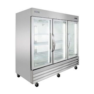 80 4/5" Three Section Reach In Refrigerator by MOTAK – 83.46x35.04x83.46, In Description, Check Images, Model MSD-3DR-BAL-80-G-X