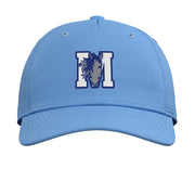 Curtis-Tufts M Mustang Adjustable Printed Baseball Hat by Curtis-Tufts High School, Medford, MA 02155 – Cotton, Light Blue