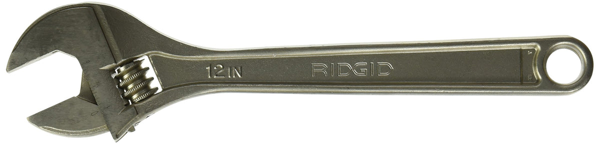 Adjustable Wrench Size: 12" L by RIDGID – 1-5/16, Chrome-Vanadium Alloy Steel, Silver, Model 86917