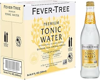 Fever-Tree Premium Indian Tonic Water, No Artificial Sweeteners, Flavourings or Preservatives, 16.9 Fl Oz (Pack of 8)
