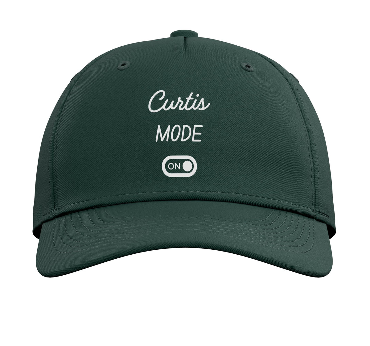 Curtis Mode On Name Adjustable Printed Baseball Hat by Curtis Mode On Name Funny Birthday – Cotton, Dark Green