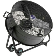 24" Diameter Portable Tilt Drum Blower Fan by Global Industrial – 13.25"L x 30"W x 30.5"H, Alloy Steel, Black, Model MI0820R