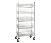 QUANTUM STORAGE SYSTEMS Chrome / 80" H x 36" W x 24" D / Chrome Wire 5B Standing Shelf Units