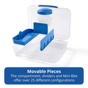 Pack & Go 1.48 L Bento Create by Rubbermaid – 1.48L (2-Pack), 1.48 liters, Plastic, Dark Blue, Pack of 2