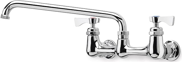 Krowne 14-812L - Royal Series 8"" Center Wall Mount Faucet 12"" Spout - 1 Each