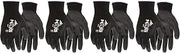 MCR Safety 9669L NXG Work Gloves 13 Gauge Black Nylon Shell Black Polyurethane (PU), 1 Pair