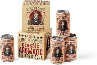 King Floyd's Classic Aromatic Bitters & Soda Non-Alcoholic Drink - 4 Pack Cans (12 Fl Oz Each) - Premium Non Alcoholic Drinks - Ready to Drink Bitters and Soda, Alcohol Free Drinks, Sugar Free with Soda & Bitters