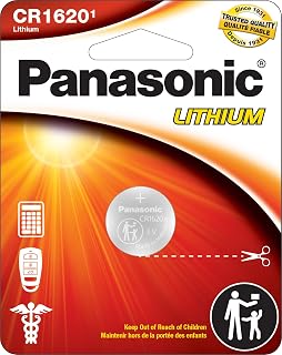 Panasonic CR1620 3.0 Volt Long Lasting Lithium Coin Cell Batteries in Child Resistant, Standards Based Packaging, 1-Battery Pack