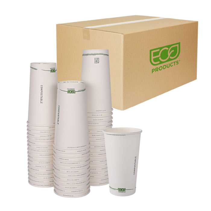ECO PRODUCTS GreenStripe Disposable Paper Hot Cups – 20 oz, 1000 Count