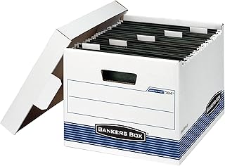 Bankers Box Hang'N'Stor™ Medium-Duty Storage Boxes With Locking Lift-Off Lids And Built-In Handles, Letter Size, 15" x