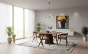 Platte - Mid-Century Modern Walnut Square Dining Table by Limari Home – Rubberwood, Walnut, Model LIM-85573