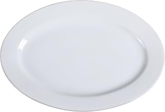 Yanco Abco Collection Super White Oval Serving Platter 18" box of 6