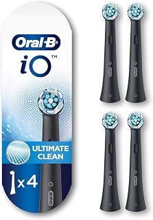 iO Series Ultimate Clean Electric Toothbrush Replacement Brush Heads for an Oral-B Electric Toothbrush, 4 Count, Black